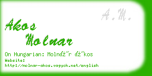 akos molnar business card